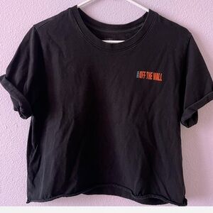Vans black cropped tee with Off the Wall 1966 graphic
